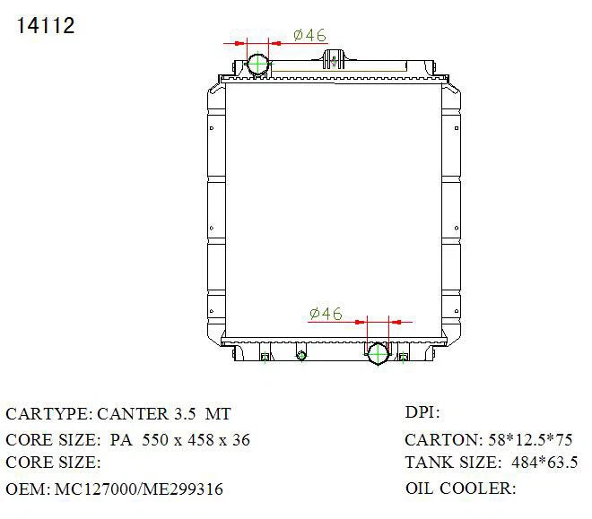 KWM KRA60112 Aftermarket Radiator – Manual 36mm 6Cyl 3.5L