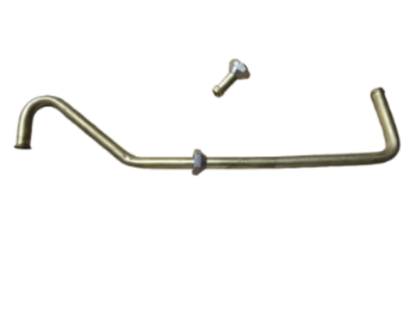 KRA35012 Metal pipe with curved design and small fitting on a white background
