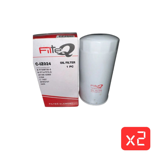 Filteq CIZ024 Oil Filter Suits Ryco Z600, Fits DMAX 2008 - 2012, Sold in 2