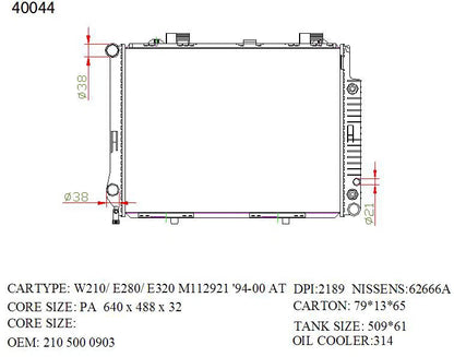 KWM KRA62044 Radiator Auto