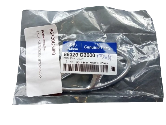 Genuine Parts 86320G3000 Tailgate Emblem – Hyundai i30 2017 Onwards