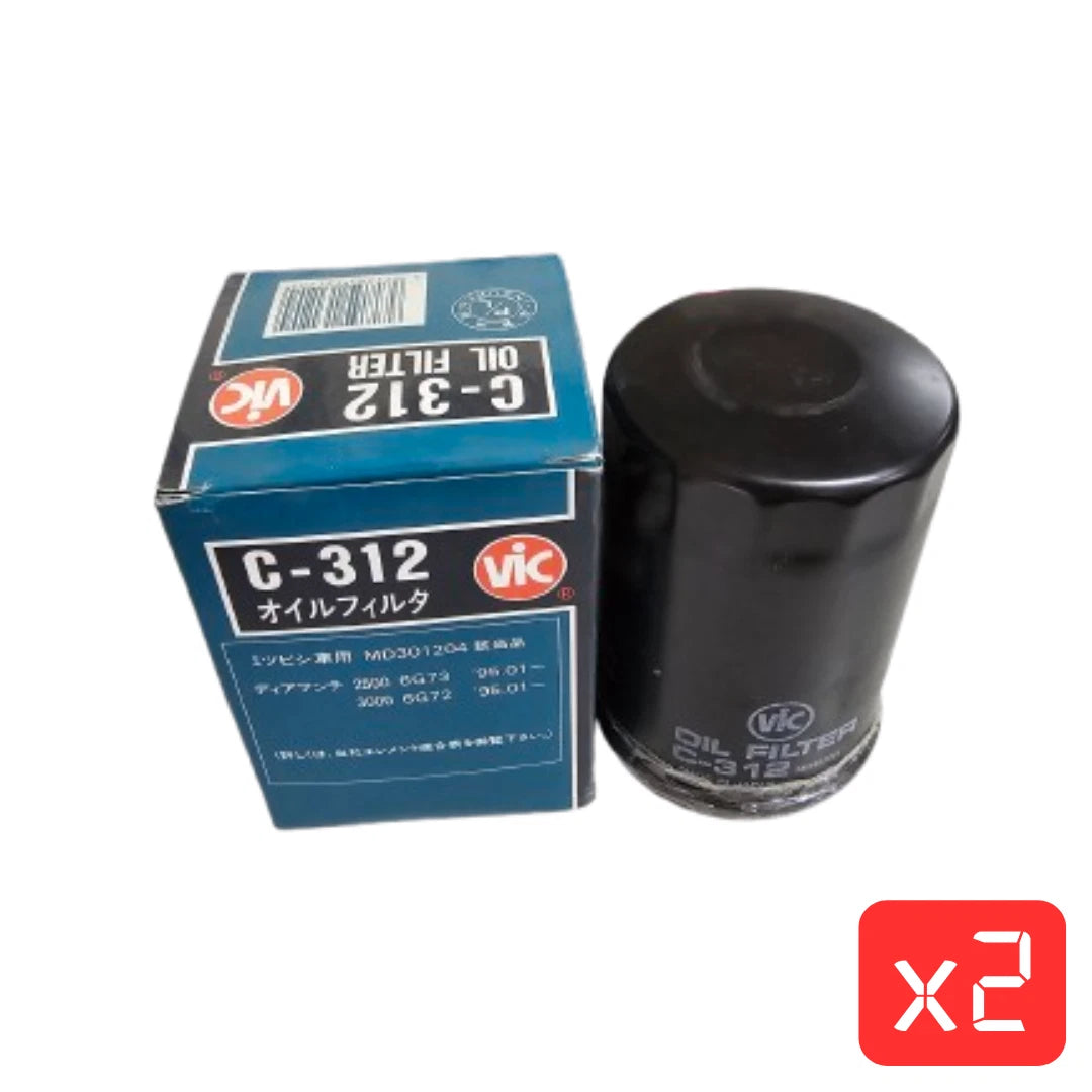 VIC C312 Oil Filter Twin Pack | Ryco Z456 Compatible – Mitsubishi 380, Magna, Pajero Sport, Triton & Verada