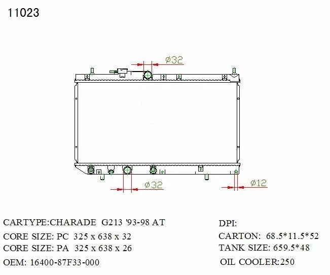 KWM KRA00023 Radiator – 26mm Core, Auto | Daihatsu Charade 4-Cyl 1993–1995 (with Bleeder)