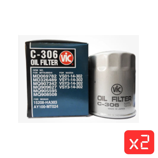 VIC C306 Oil Filter Twin Pack – Mazda B2500, E2500 & Mitsubishi Challenger | Ryco Z313 Compatible