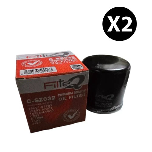 Filteq CSZ032 Oil Filter Twin Pack – Ryco Z443 Compatible | Suzuki Swift, Jimny, Vitara & More
